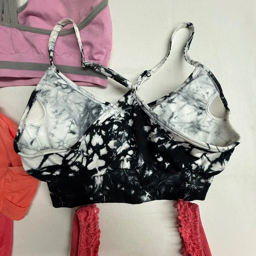 Womens Bralette Sports Bra Lot of 5 S M XS Lace Wireless Tru-Fit No Boundaries